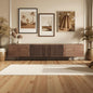 180cm Walnut TV Stand with Fluted Doors – Mid-Century Modern Media Console & Storage Unit for Up to 80-Inch TVs