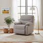 Light Grey Manual Recliner Armchair – Upholstered Single Seater Lounge Chair for Living Room Comfort